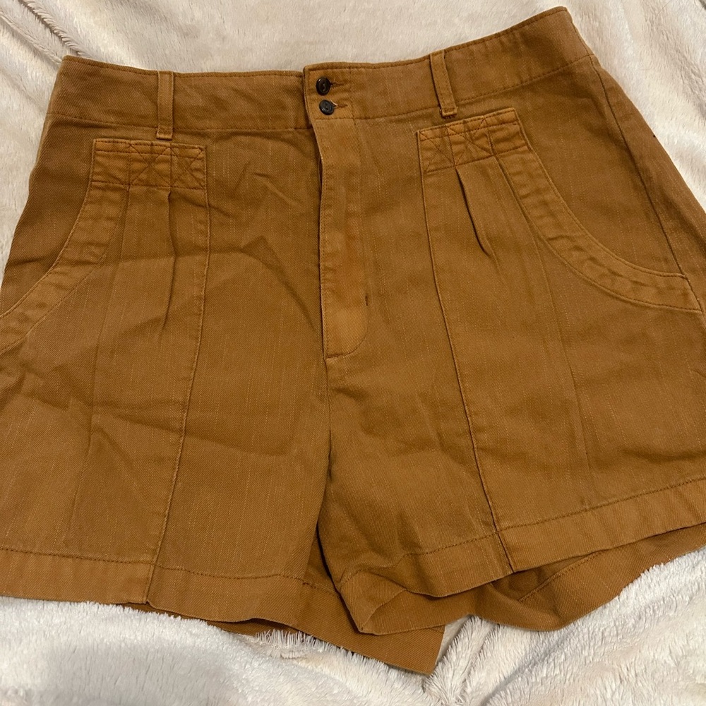 Universal Thread Tan High Waist Shorts with Pleats